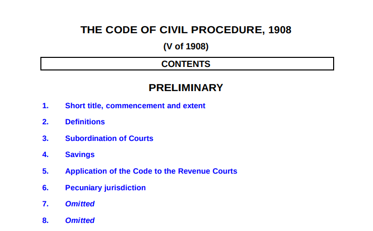 Code of Civil Procedure 1908