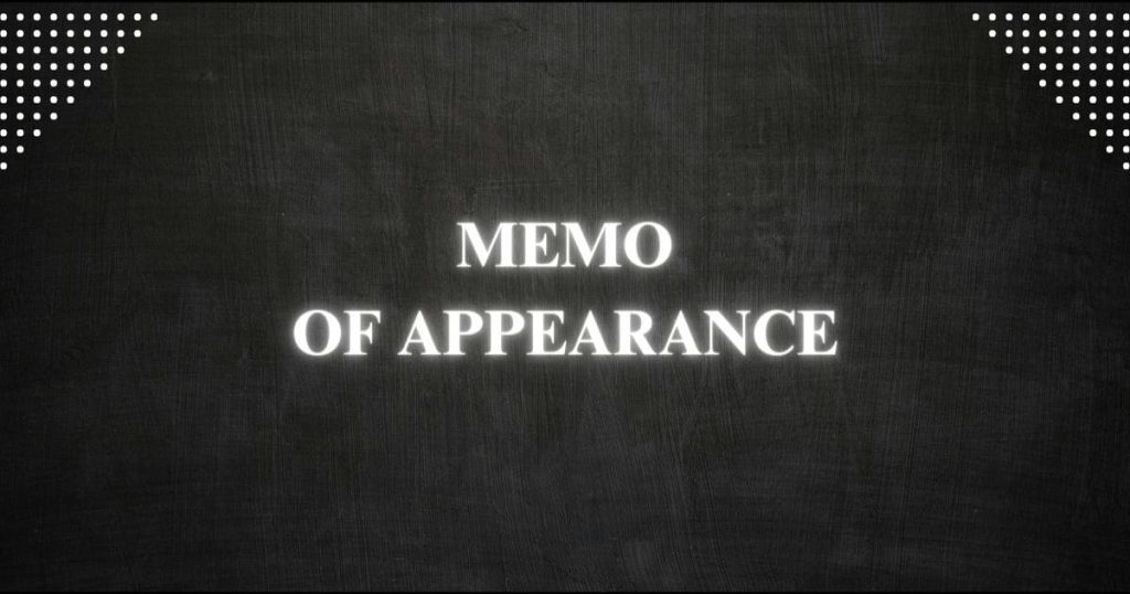 MEMO OF APPEARANCE
