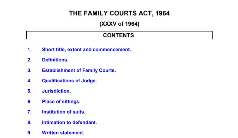 FAMILY COURTS ACT 1964