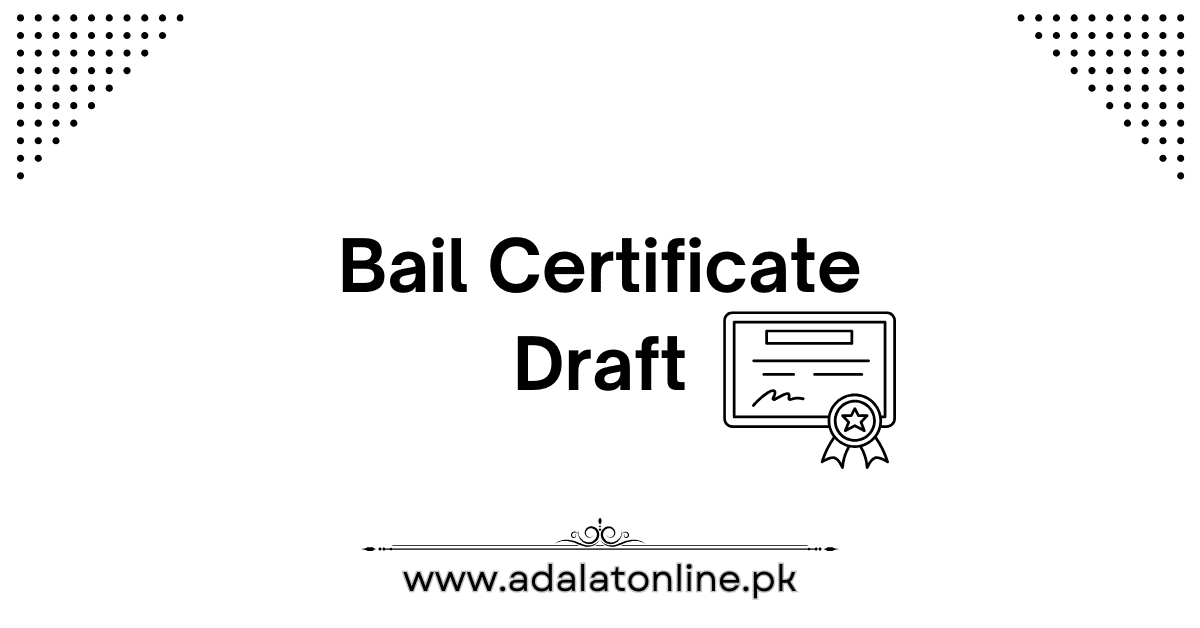 Bail Certificate Draft