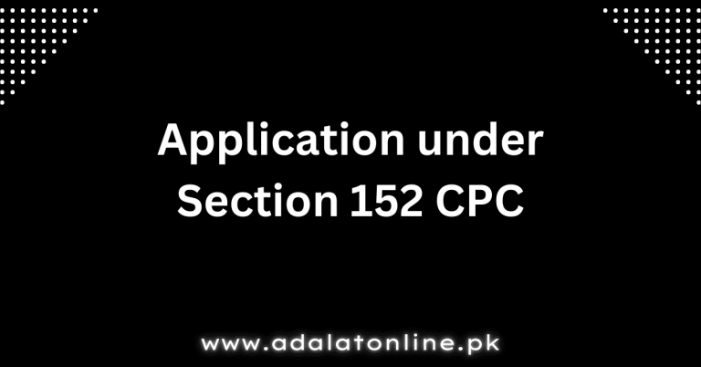 Application under Section 152 CPC