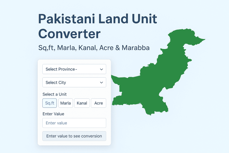 Land area converter