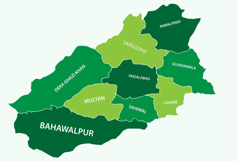 Divisions and Districts of Punjab