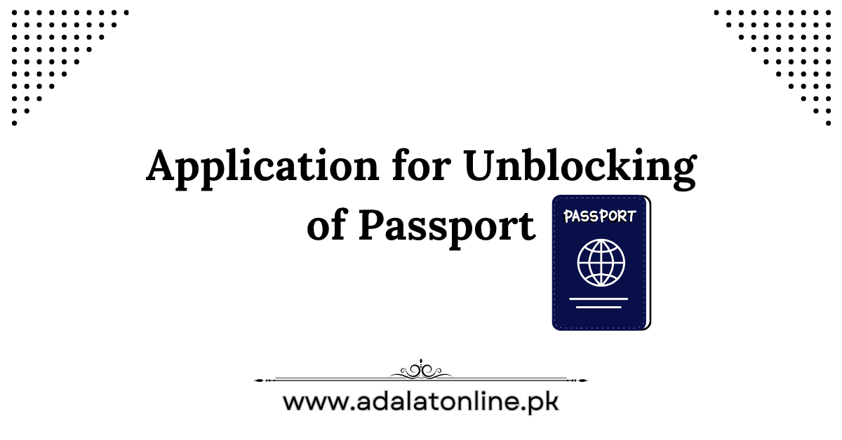 Passport Unblocking Application