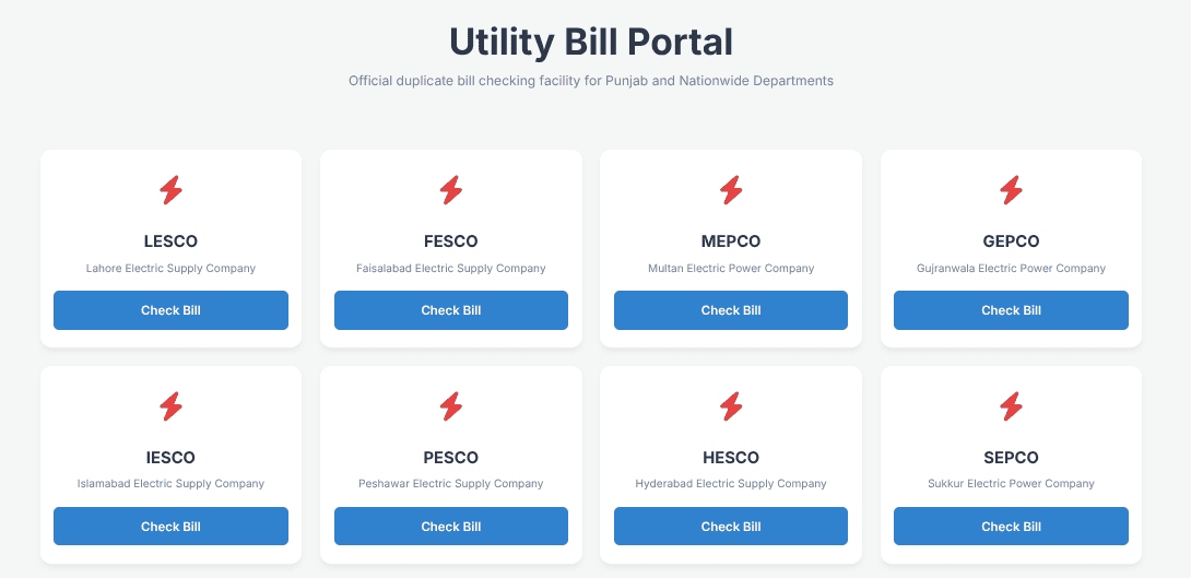 Check Duplicate Bill Online