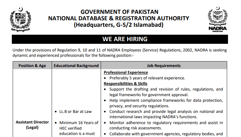 Assistant Director (Legal)