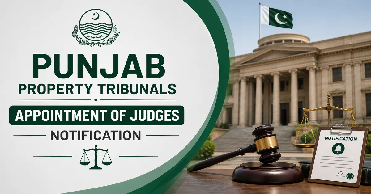 Punjab Property Tribunals Notification