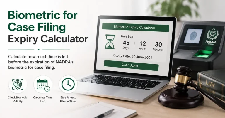 Biometric and Tracking i'd Expiry Calculator